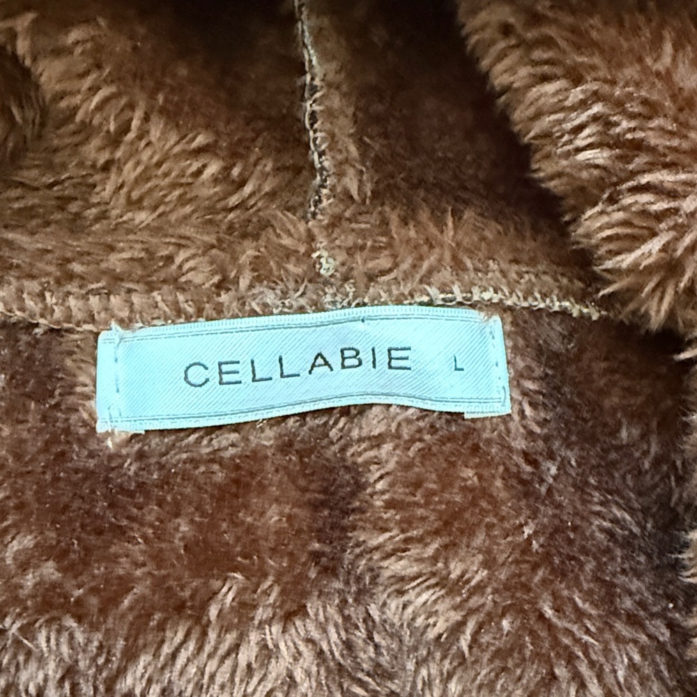 Cellabie navy floral fleece jacket sz L - Picture 2 of 6